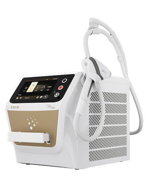 Der Diodenlaser MeDioStar Prime Gold von Asclepion mit Touchscreen und Handstück